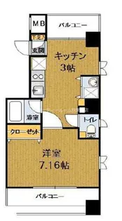 ラ ミア カーサ【9階】の間取り