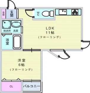 サンライフ桜塚【3階】の間取り