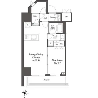 AIFLAT文京本駒込【10階】の間取り