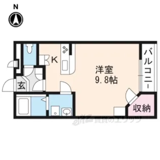 レオパレスLaVista2【2階】の間取り