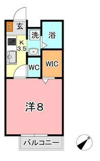 セレッソワタナベ【1階】の間取り
