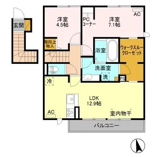 ビルトモア テラス【2階】の間取り