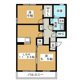 サニーコート【1階】の間取り