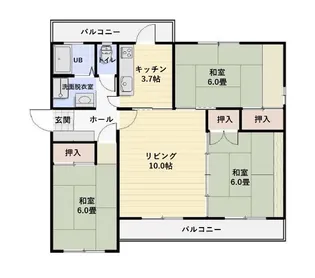 テレパレス旭南【3階】の間取り