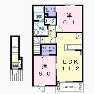 グラン・フルール(上粕屋)【2階】の間取り