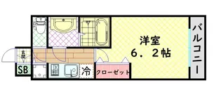 プレサンス難波フィネスト【8階】の間取り