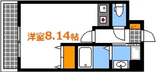 エルミタージュ安芸【6階】の間取り
