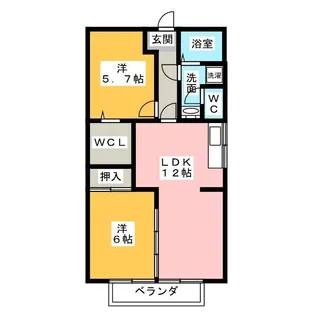 サンパティーA【2階】の間取り