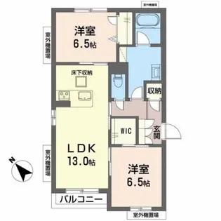 シャーメゾン グランベラノ【1階】の間取り