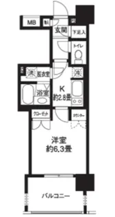 ライオンズシティ白金高輪【6階】の間取り