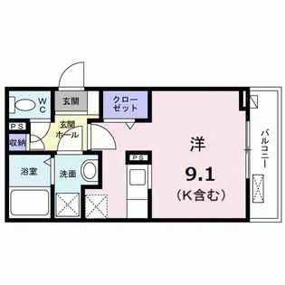 パレクレ-ル練馬高野台【2階】の間取り