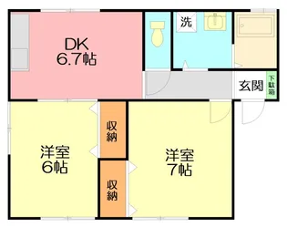 メゾンサニーベルC【1階】の間取り