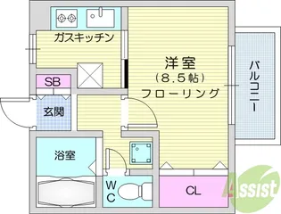 メイク高保【2階】の間取り