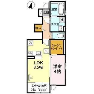 エスポワール【1階】の間取り