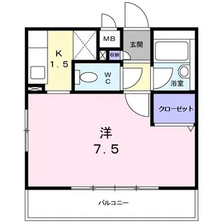 クロスローズ岸根公園【2階】の間取り