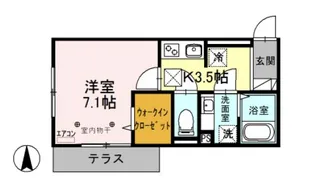 フレア仲町 (D-ROOM)【1階】の間取り