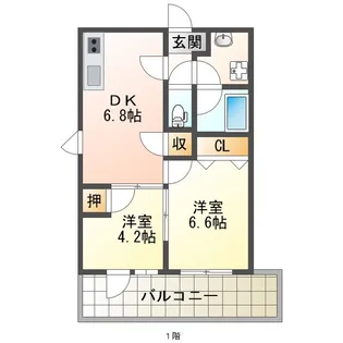 ベリーマンション出水【4階】の間取り