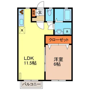 ウィングコーポラスI【2階】の間取り