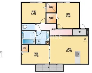 フレシール【1階】の間取り