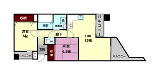 上町グリーンハイツ【5階】の間取り