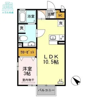 セジュールYAMAZAKI B棟【2階】の間取り