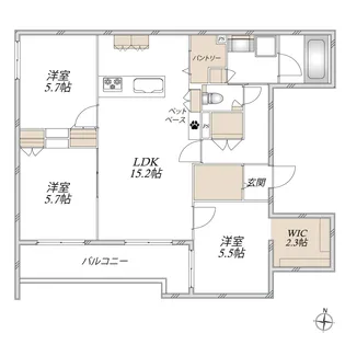 ヘーベルメゾン・カノーラ【2階】の間取り