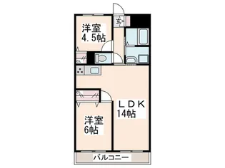 シャト-ドグリ-ンリ-ブ【3階】の間取り