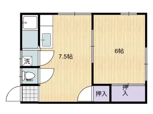 コーポ明邦【1階】の間取り
