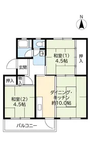 UR桜丘【4階】の間取り