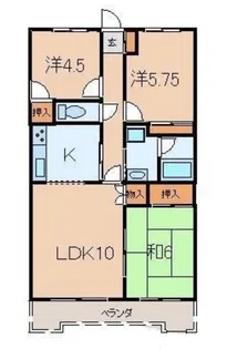 パークビュー緑ヶ丘【2階】の間取り