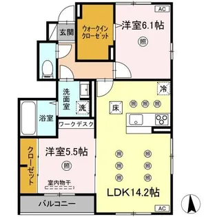 四つ葉原町【1階】の間取り