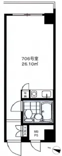 朝日六番町マンション【7階】の間取り