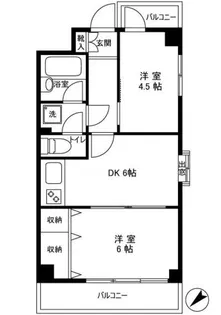 オークマンション【10階】の間取り