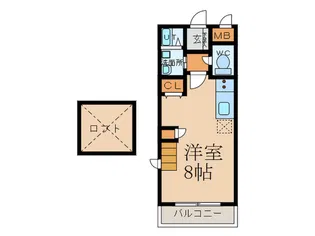 ホワイトスクエア高宮【3階】の間取り
