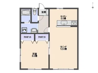 ガーデンシティ広田【2階】の間取り
