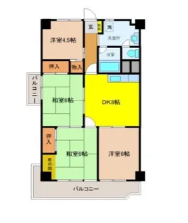 前田コーポ【6階】の間取り