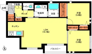 センターフィールド目白【3階】の間取り