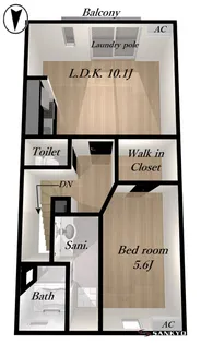 山形県山形市双月町2【アパート】の間取り