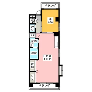 グロリアス犬飼【4階】の間取り