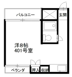 タニワキビル【4階】の間取り