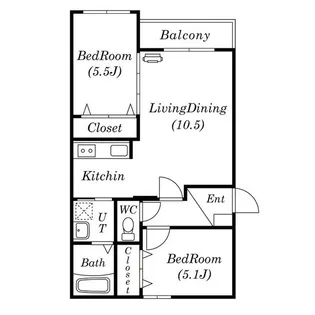 アドラブール麻生【3階】の間取り