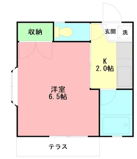 琥珀ハイツ【1階】の間取り