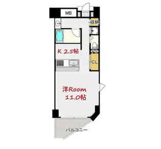 CITY SPIRE上町台【5階】の間取り