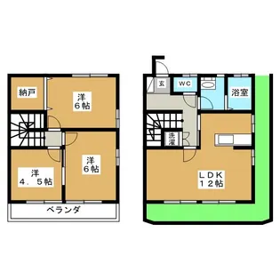 岐阜県大垣市津村町5【一戸建】の間取り