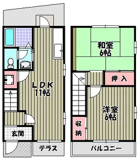 メゾンド樵雲【1階】の間取り
