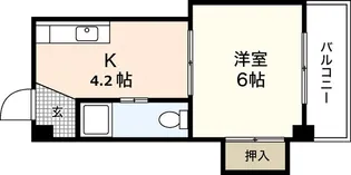 玉井ビル【4階】の間取り