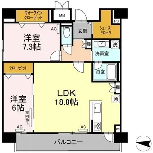 adorable【9階】の間取り