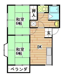 コーポりんごの木II【2階】の間取り
