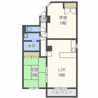 2LDKの間取り画像