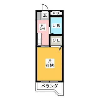 サニーハウス三ツ屋【1階】の間取り